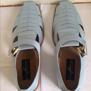 Giorgio Brutini Light Blue Leather Sandals